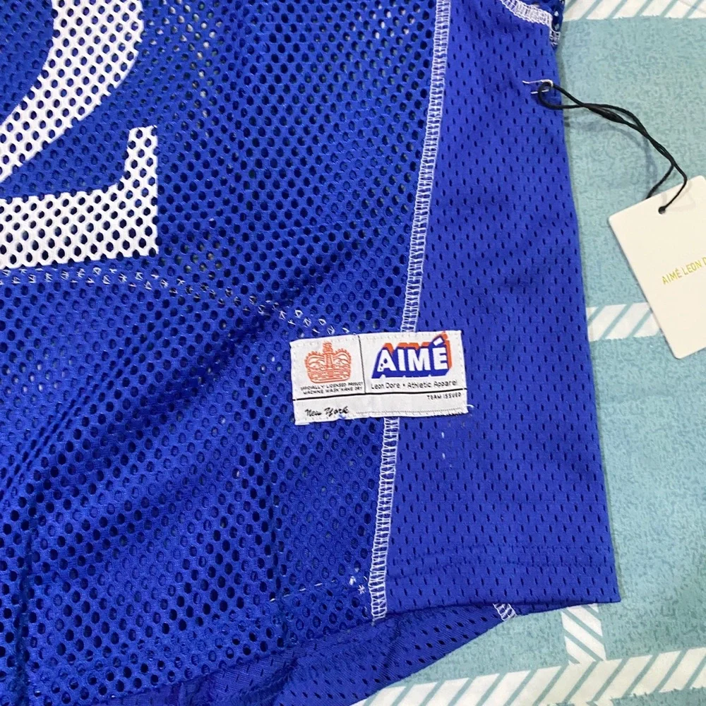 Aimé Leon Dore Royal Blue Mesh Jersey with White Number 32